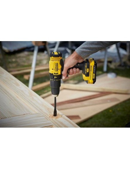 Trapano Avvitatore A Percussione Stanley FatMax 108W - Con Mandrino Autoserrante E LED - Foto 4