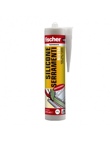 FISCHER Cartuccia silicone serramenti neutro trasparente SNF