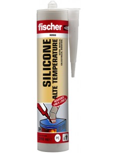 FISCHER Silicone acetico alte temperature nero SAT, Ferramenta