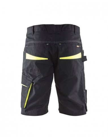 Pantaloni corti in maglia a vita alta elasticizzata gialli - Compania  Fantastica